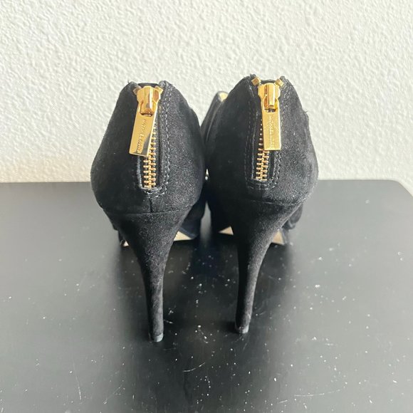 Michael Kors Women's Black Suede Platform Heels Size 9.5 Style AF13E - Picture 7 of 11